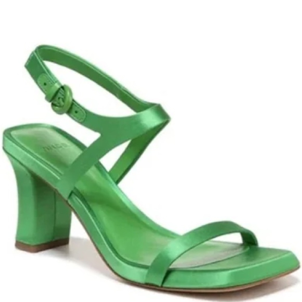 Vince Luella Slingback High Heel Satin Sandals Size 6